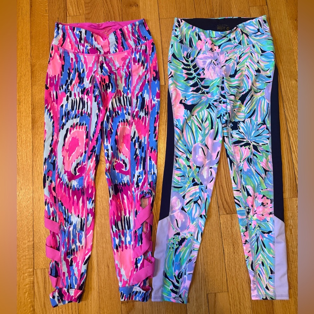 2 pairs of XS Lilly Pulitzer Luxletic Leggings EUC